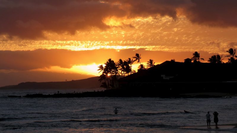 Poipu Beach sunset (Kauai)