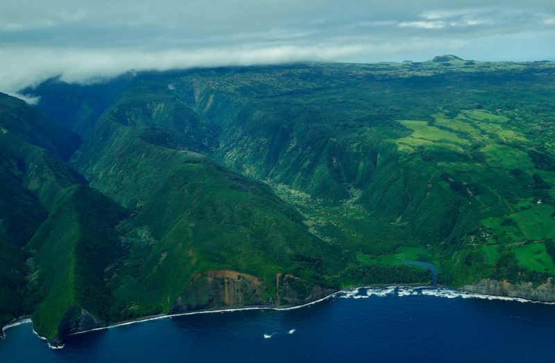 Aerial view of Pololu Valley