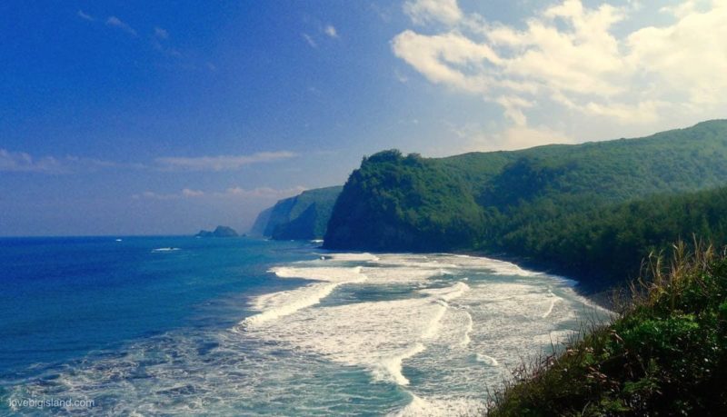 pololu valley, kohala, landslide, sea cliffs, big island, hawaii