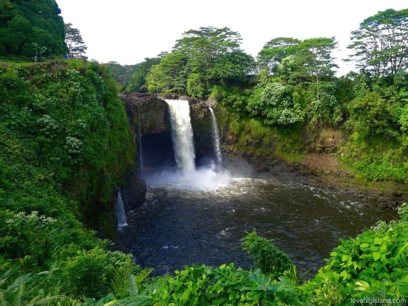 rainbow falls going off big island