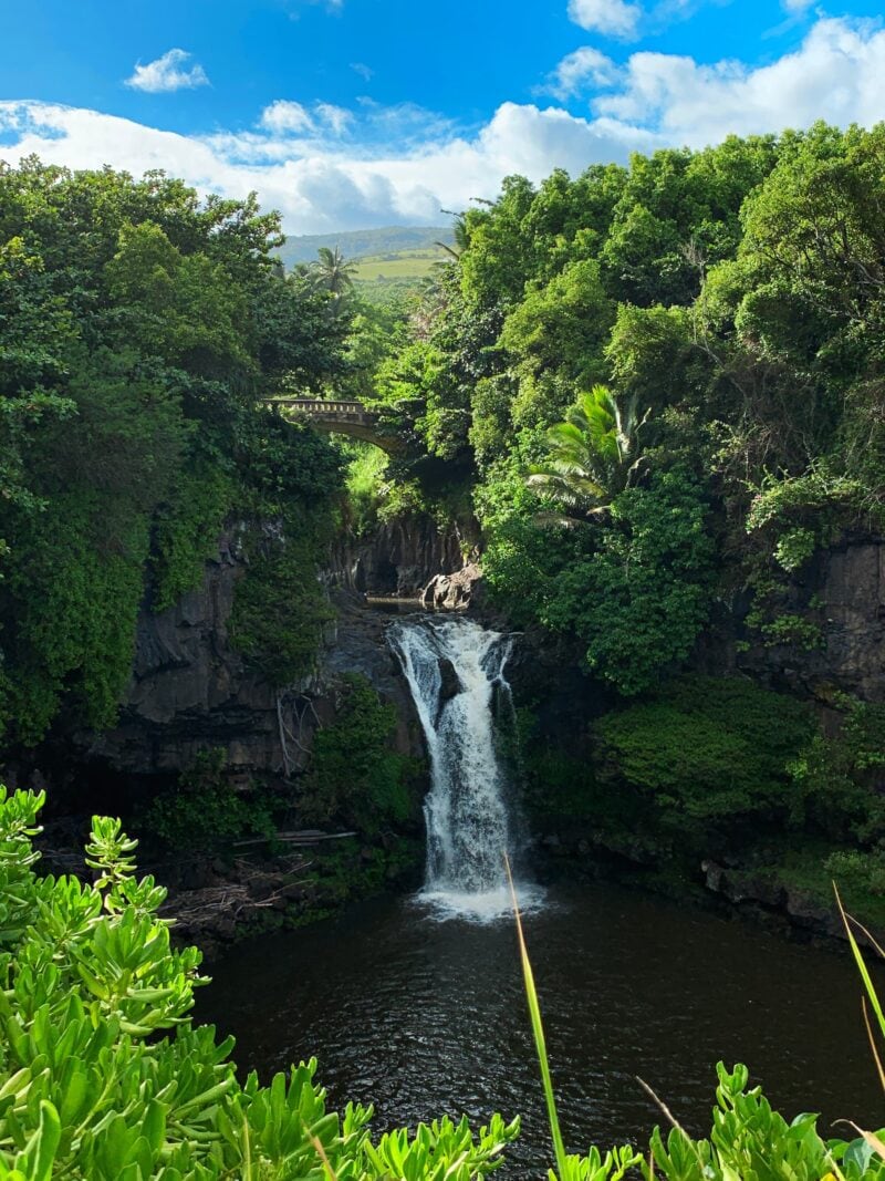 The famous Pools of ʻOheʻo in the Oheo Gulch on Maui