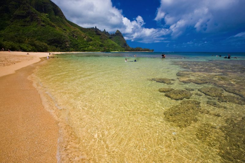 Makana peak from Tunnels beach