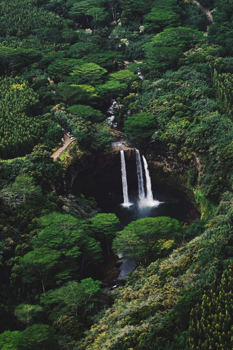 Wailua Falls Aerial