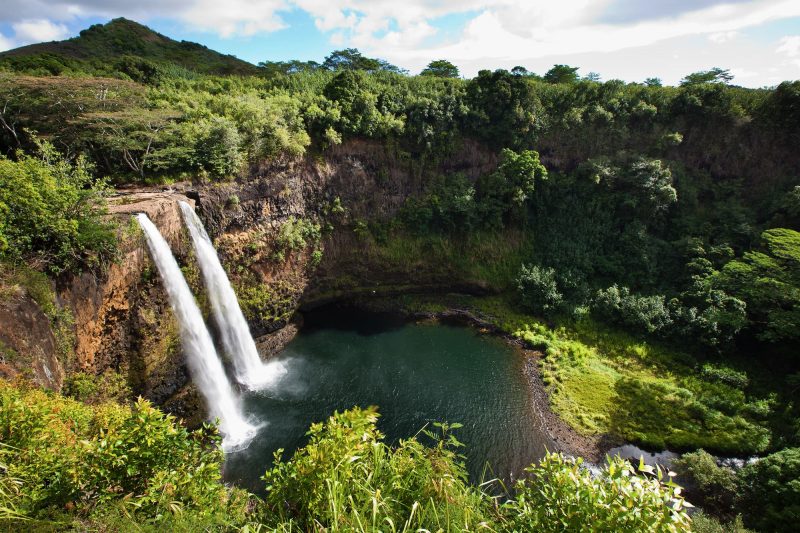The Wailua Falls on Kauai