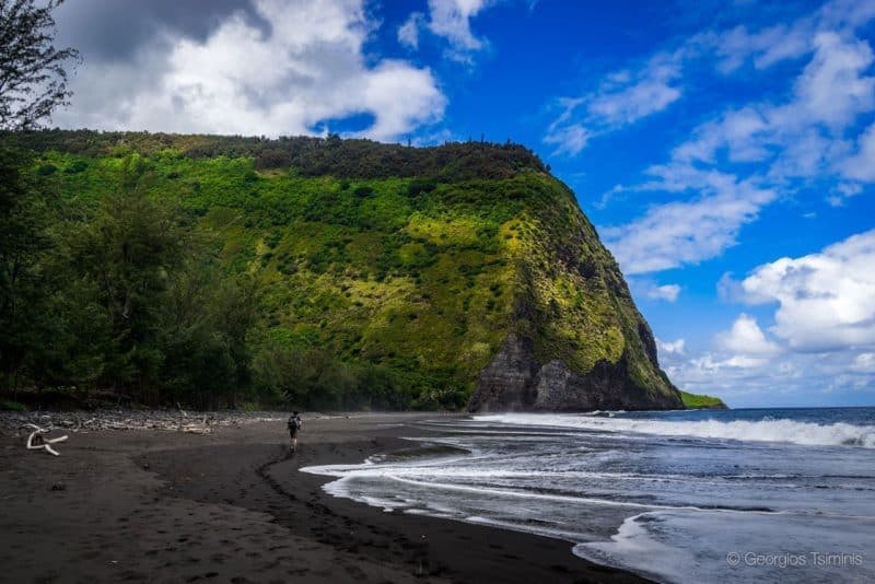 waipio valley, waipi'o valley, hawaii, black sand beach, big island